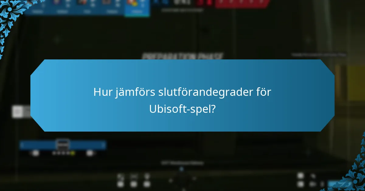 Hur jämförs slutförandegrader för Ubisoft-spel?