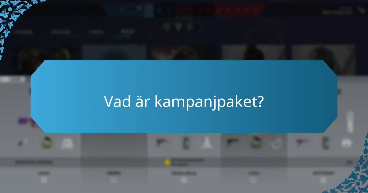 Vad är kampanjpaket?